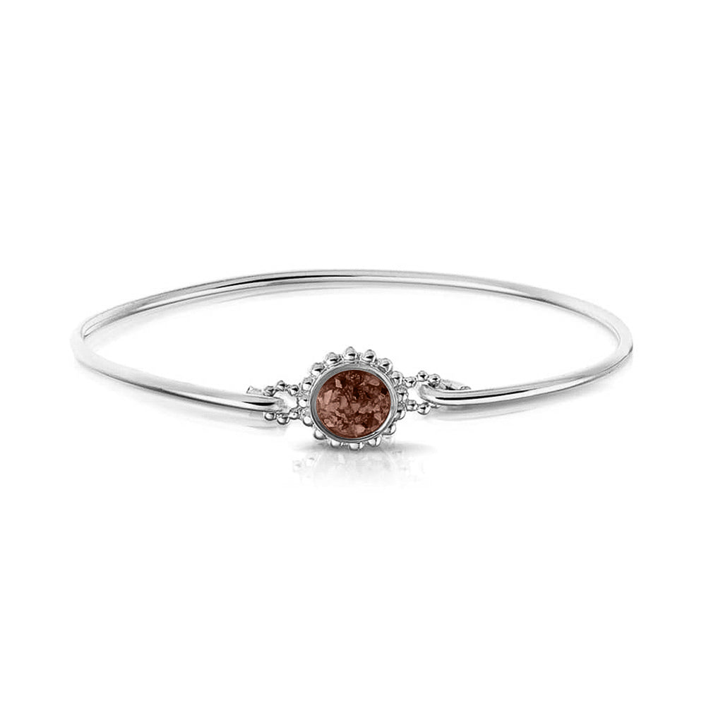 Roségouden as armband met as, haar of moedermelk. Fluo