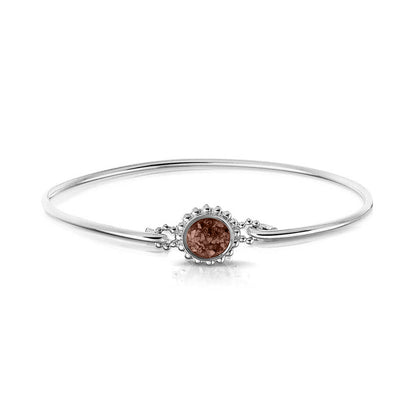 Roségouden as armband met as, haar of moedermelk. Fluo