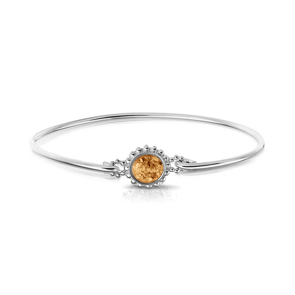 Roségouden as armband met as, haar of moedermelk. Green