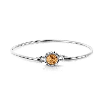 Roségouden as armband met as, haar of moedermelk. Green