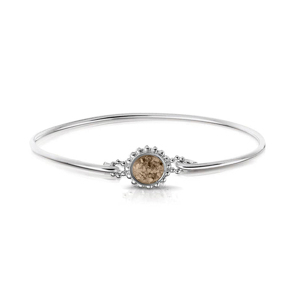Roségouden as armband met as, haar of moedermelk. Transparent
