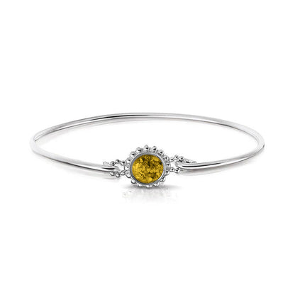 Roségouden as armband met as, haar of moedermelk. Yellow