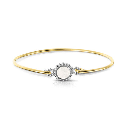 Geelgouden as armband met as, haar of moedermelk. White