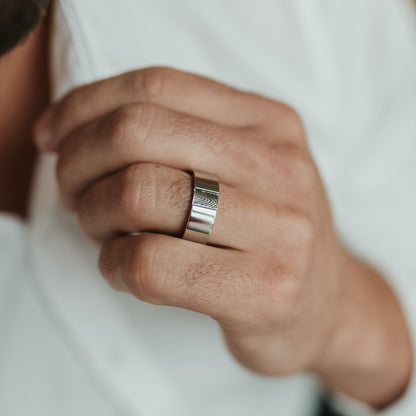 Ring met vingerafdruk