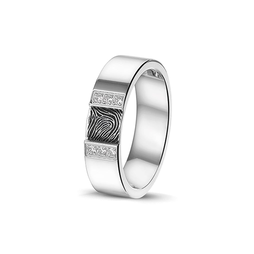 Ring met vingerafdruk