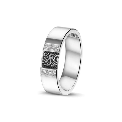 Ring met vingerafdruk