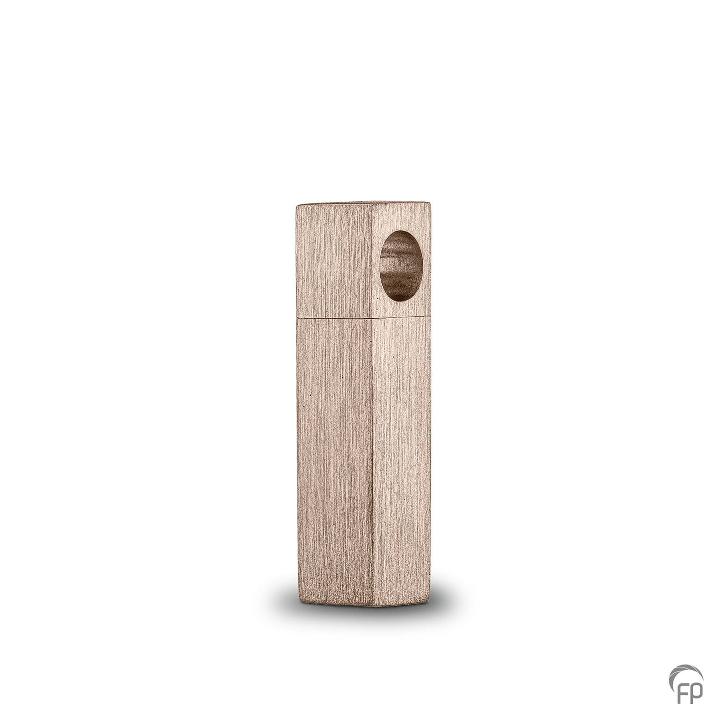Hanger in buis vorm vierkant, de ashangers uit deze collectie gedenksieraden zijn eenvoudig zelf te vullen en te bestellen in zilver, geelgoud en witgoud