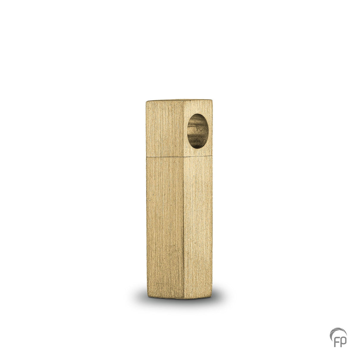 Hanger in buis vorm vierkant, de ashangers uit deze collectie gedenksieraden zijn eenvoudig zelf te vullen en te bestellen in zilver, geelgoud en witgoud