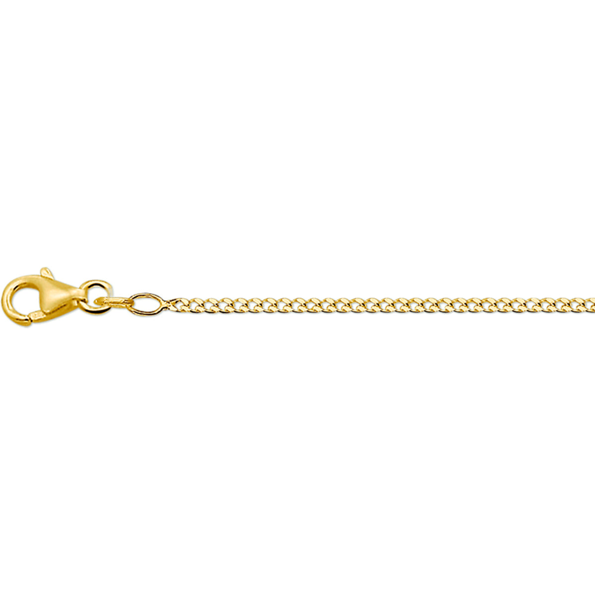 Geelgouden collier gepolijst met gourmette schakel. Een exclusief collier met een trendloos design
